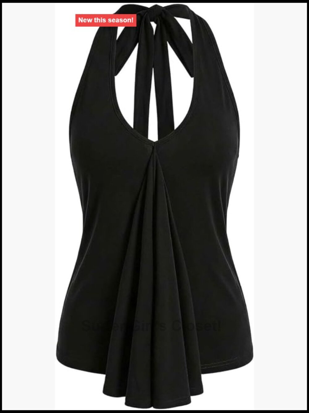 Plus Size Y2K Backless Halter Tank Top Sleeveless Ruch